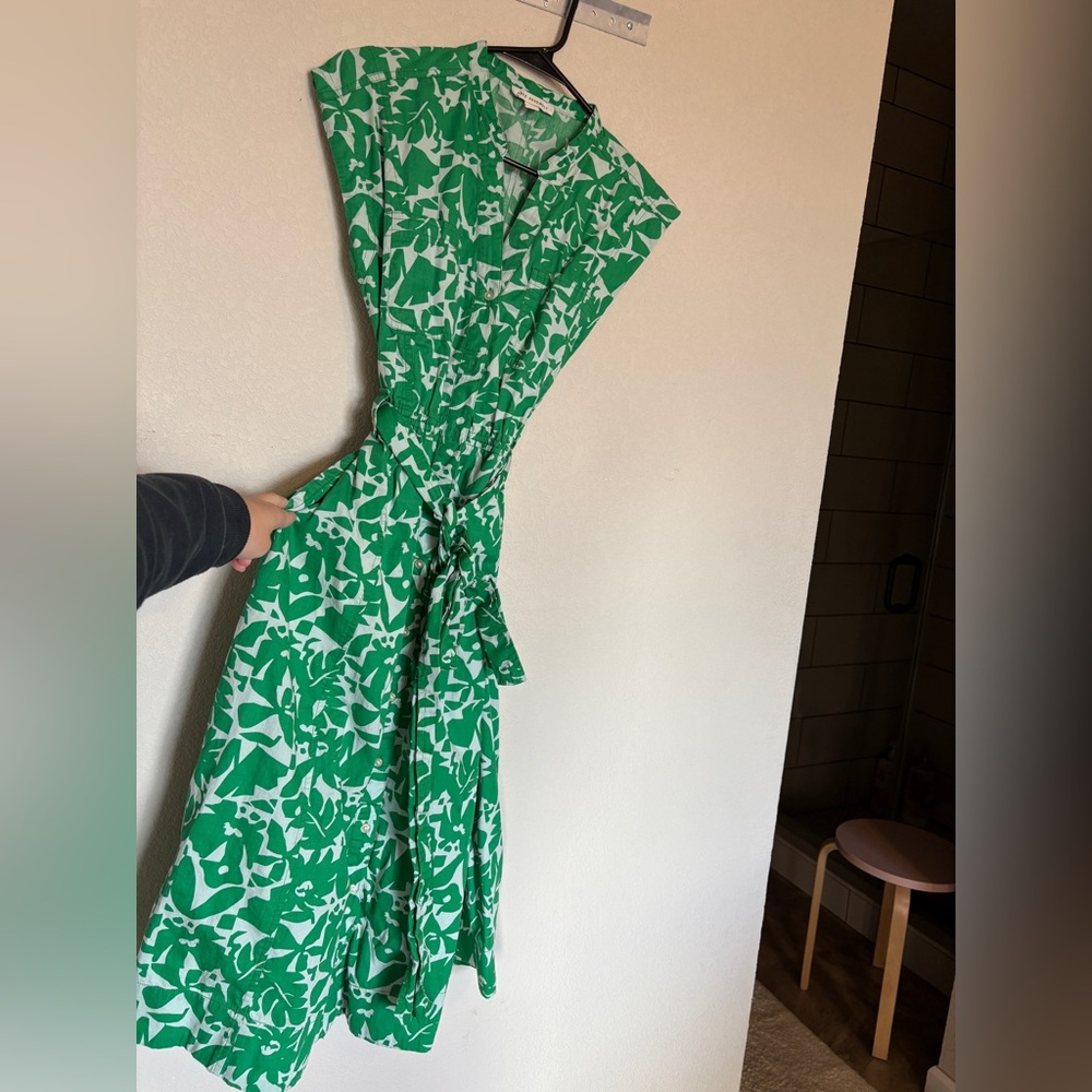 Elegant Green Floral Maxi Dress